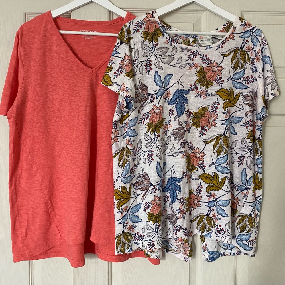Bundle 2 Women’s Plus size XL Tops Chico’s 3 & Rachel Zoe 1X Casual Summer Tops